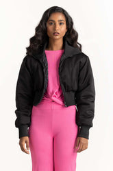 Black Cropped Jacket  224-210-004